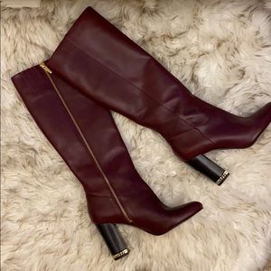 Michael Kors reddish brown leather boots LIKE NEW